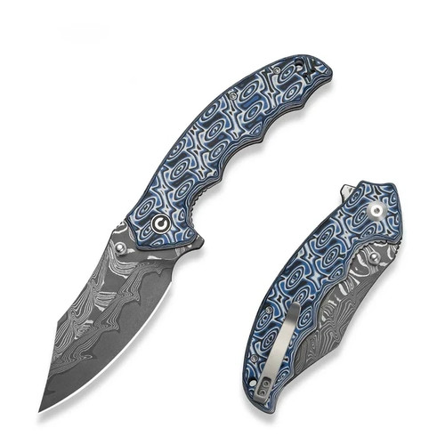 Civivi pentad damascus micarta - damascus,
