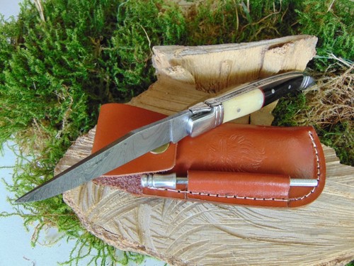Damast taschenmesser horn und - damast,