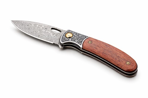 Damast taschenmesser lagen - damast,