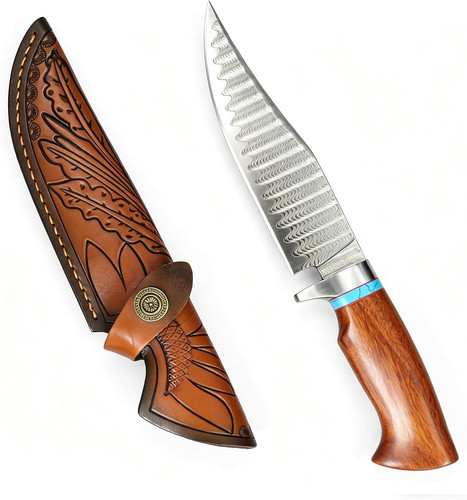 Damast jagdmesser feststehende - damast,