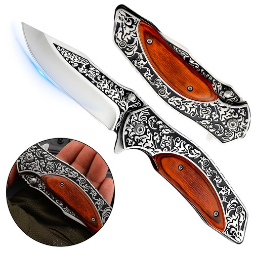 Einhand-Damast-Taschenmesser